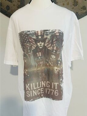 White Graphic T‑Shirt - "Killing It Since 1776"